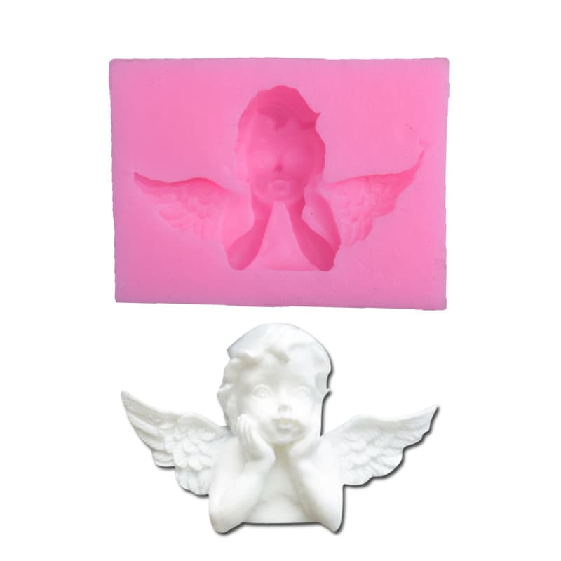 New Cupid Fondant Silicone Mold Angel Cake Decoration Mold Aromatherapy Plaster Mold DIY Baking