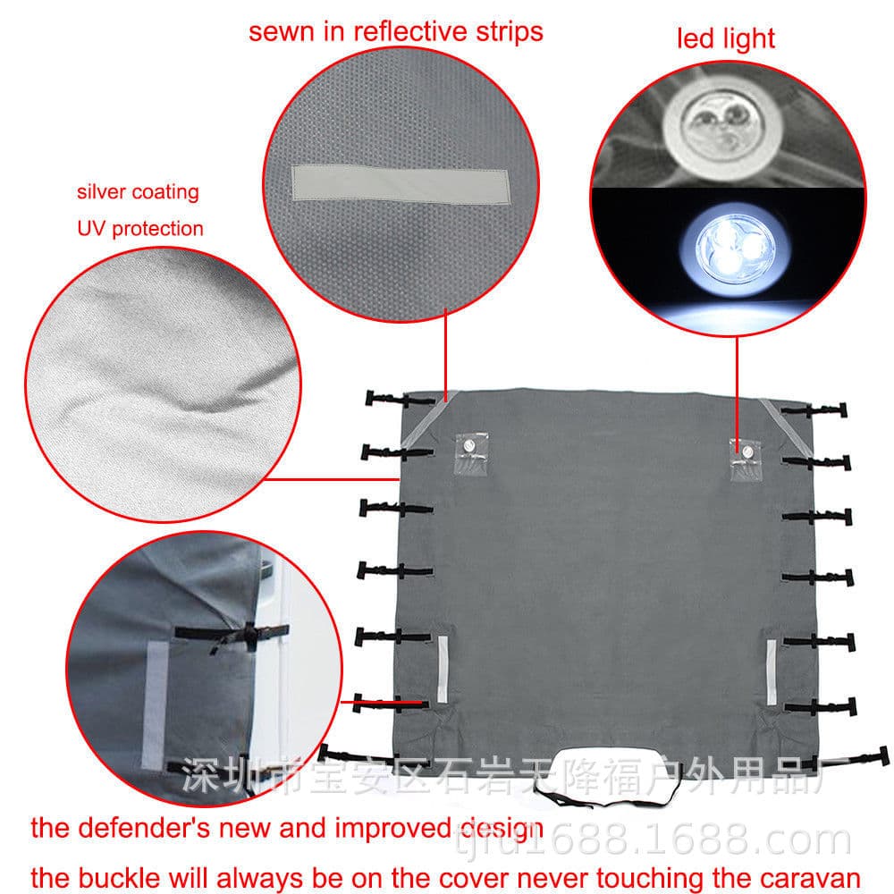 Cross-border hot sale RV front cover Caravan front cover Gray 210D Caravan Towing Cover