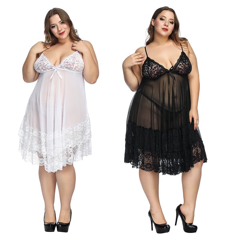 200lb Export Lingerie, European & American Sexy Nightgown, Plus Size Sleepwear Women's Nightdress, Homewear 9128