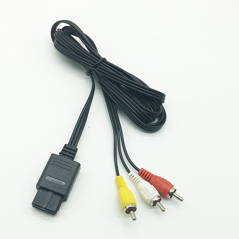 1.8m Nintendo Game Console N64 AV Cable NGC SNES Universal Video AV Cable Digital Computer Accessories Game Console Accessories