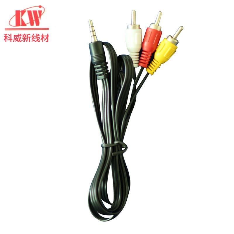 Factory Direct AV Cable Audio Video Terminal Wire Six-Head S-Video Banana Plug Triple Parallel Wire Eco-Friendly Product Computer
