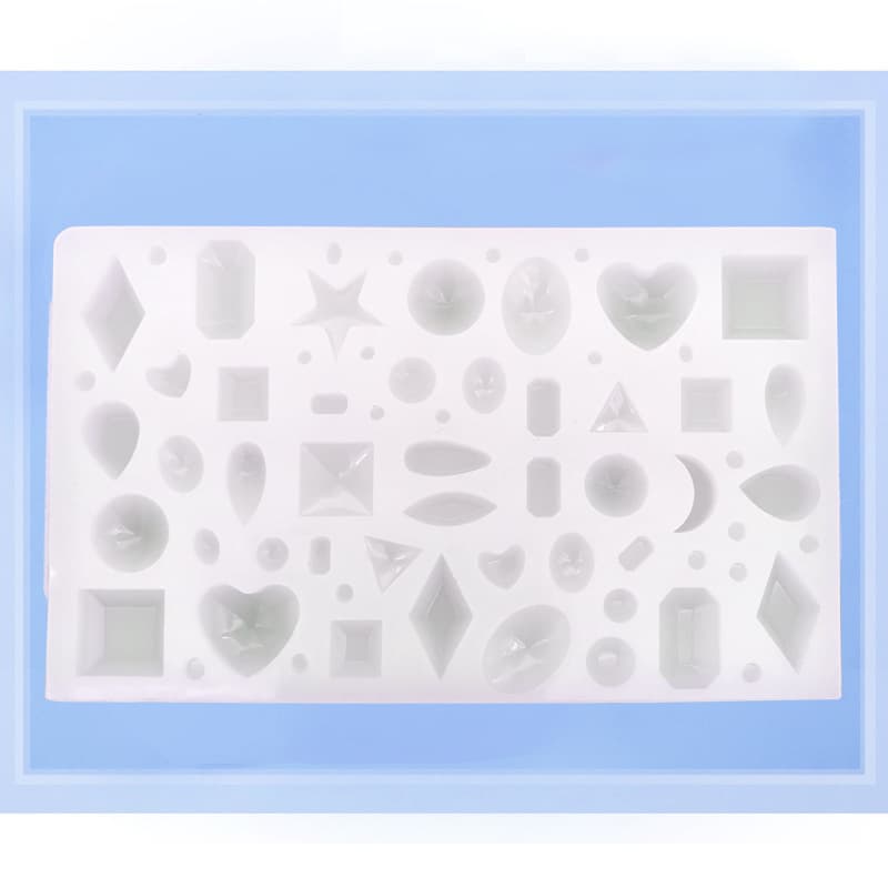 DIY Crystal Epoxy Silicone Mold Heart Geometric Moon Multi-Style Gem Mirror Pendant Handmade Craft Mold