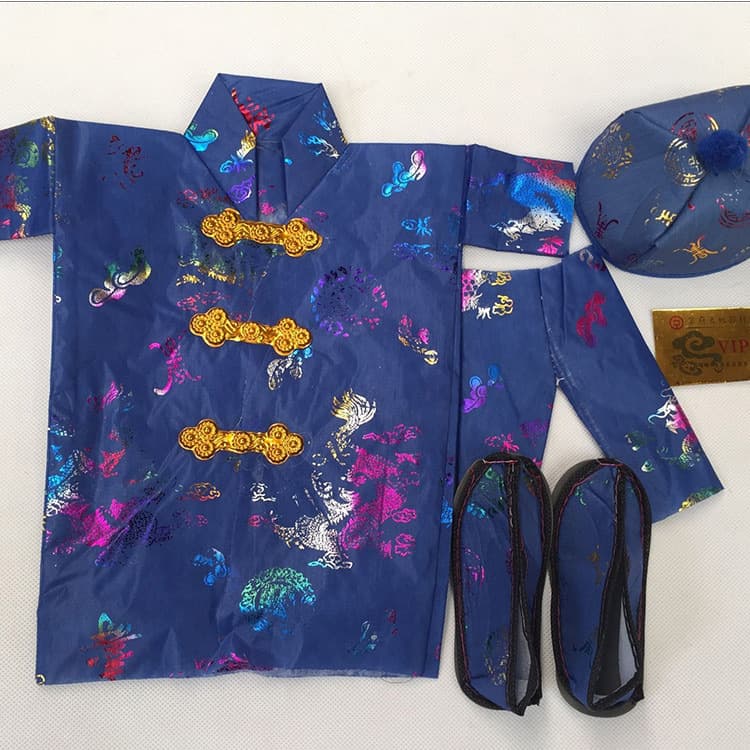 Four-piece set of cotton-padded clothes for men and women, October 1st, paper-burning and cold-clothes festival plus cotton clothes for visiting ancestors’ graves and sweeping their tombs.