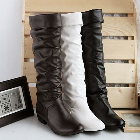 New Fall/Winter Martin Boots, Tall Women's Boots, Black Tall Boots, White Boots