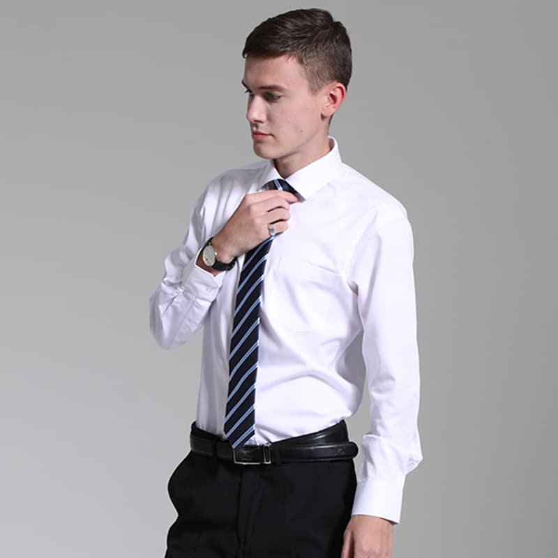 Special offer spring and summer long-sleeved iron-free men's shirt Korean style fashion business cotton white shirt men's professional clothing clearance