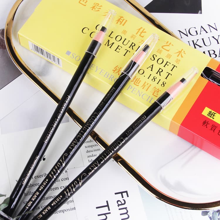Studio Professional 1818 Waterproof and Sweatproof Eyebrow Pencil with Thread Core, Peel-off Eyebrow Pencil, Cosmetics Factory Wholesale