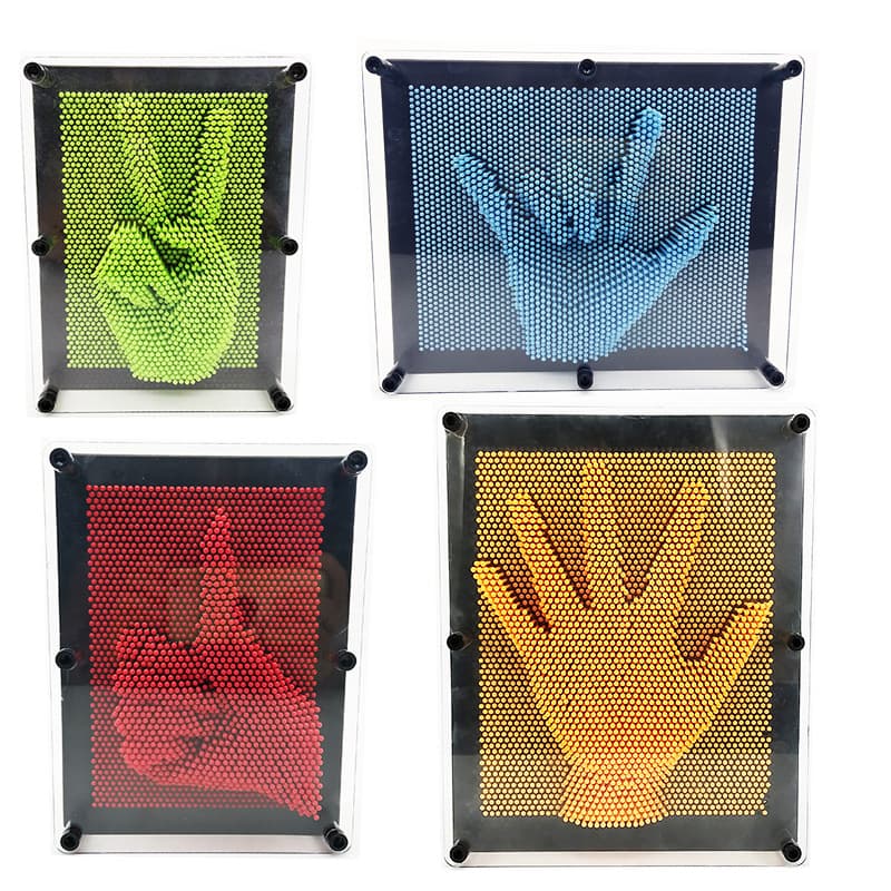 Hot Selling Cross-border Creative Clone Hand Mold - Popular Plastic Square Handprint Pin Art Toy