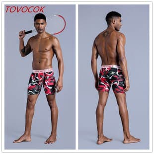 Custom Men's Fashion Tight Boxer Briefs, Sports Quick-Dry Running Anti-Chafe 5-Point Pants, Men's Fitness Underwear Swim Trunks