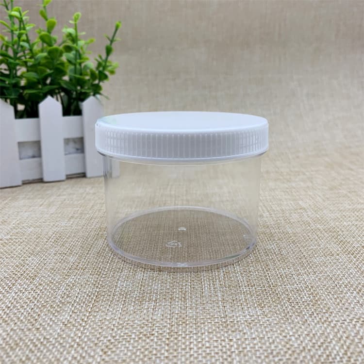 200ml Transparent Wide-mouth Bottle Ps Plastic Crystal Poke Color Clay Foaming Gel Sub-packing Box Can Slime Ins