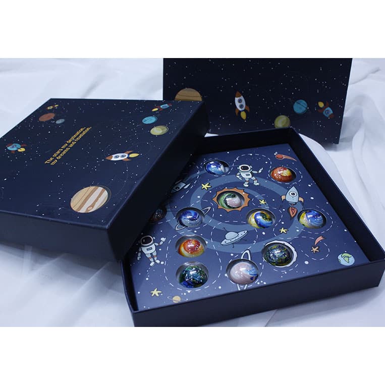 Starry Sky Chocolate Packaging Box 12 Pieces Hard Box Packaging Gift Box Stock Available Customizable Material Paper/Board