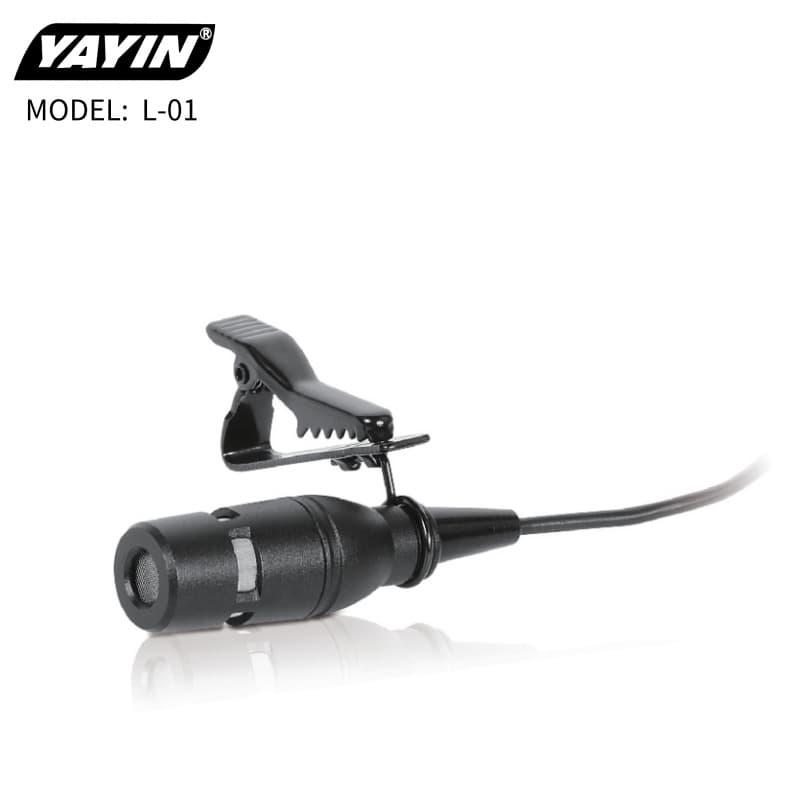 L-01 Condenser Lavalier Microphone Black Mini Professional Stage Pickup Mic Cross-border Small Mic