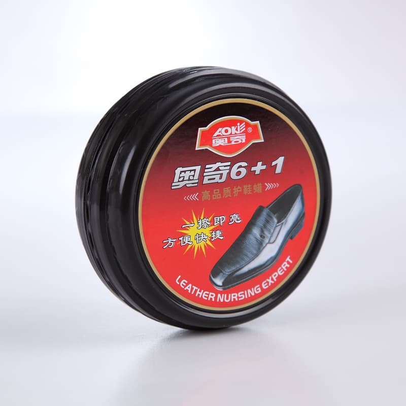AOKI 6+1 Double-Sided Round Shoe Polish Sponge Shoe Wax Leather Care Shoe Brush Shoe Care Oil Wholesale