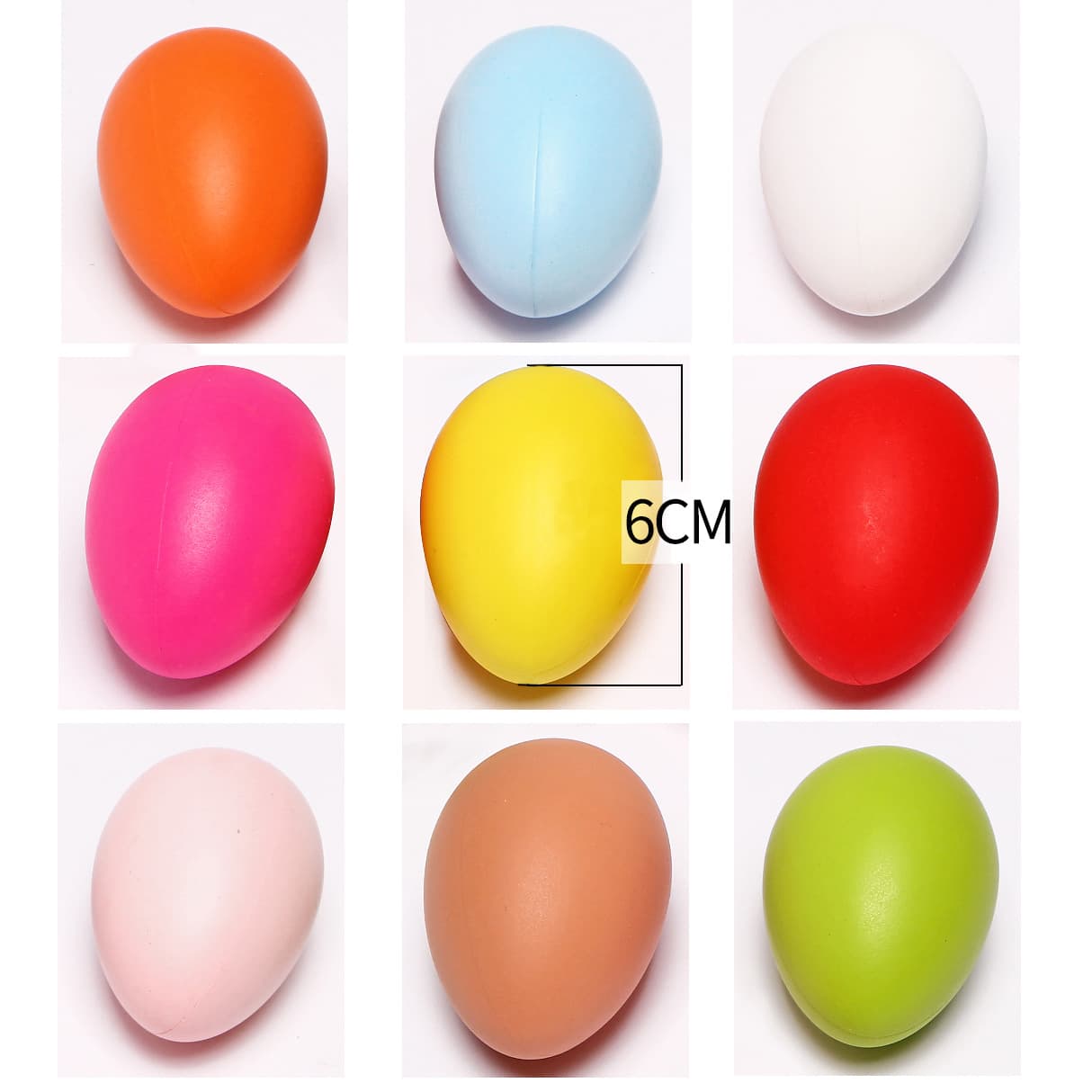 6cm Educational DIY Easter Egg Craft Materials, Painted Eggs for Children and Elementary Students, No Lanyard