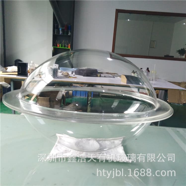 Oval Acrylic Ball Oval Half-Round Ball Transparent Hollow Decorative Ball Display Prop Ball