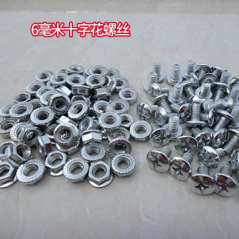 Universal angle iron material-specific shelf screws, 6mm cross-head screws, 8mm flat-head carriage bolts wholesale