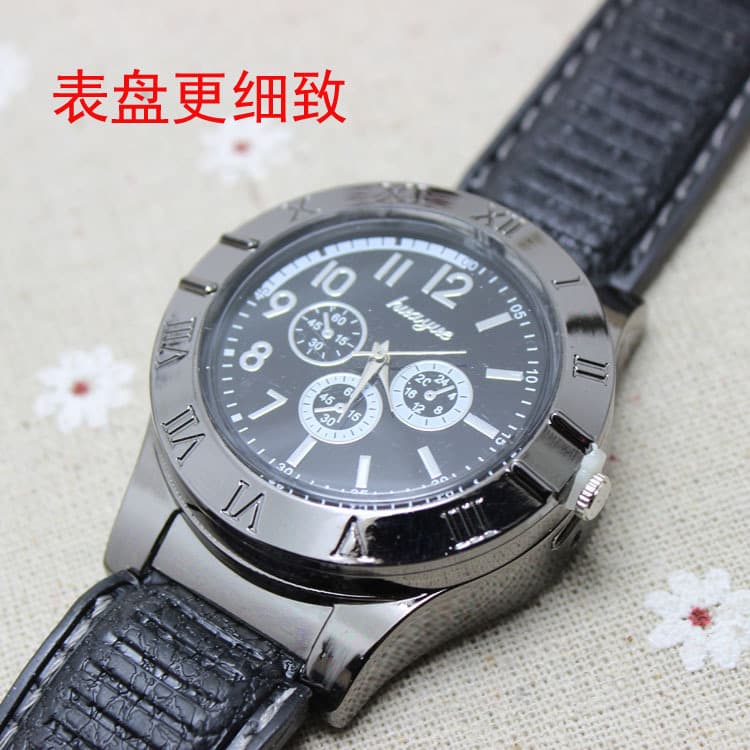 Men's Metal Watch Wristband Rechargeable Lighter Windproof Usb Electronic Cigarette Lighter Unique Gift