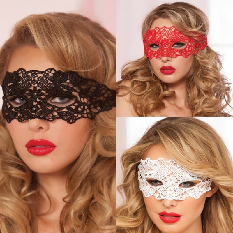 Sexy lingerie for women Halloween lace shaped mask hollow veil party black prom nightclub sexy eye mask