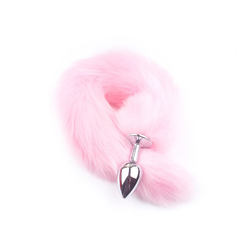 Butt Plug Fox Tail Sex Toy for Anal Training SM Flirting Anal Beads Detachable Metal Tail