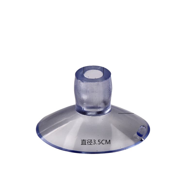 35mm 3.5cm straight hole suction cup, flagpole suction cup, pen holder suction cup, transparent sky blue suction cup.