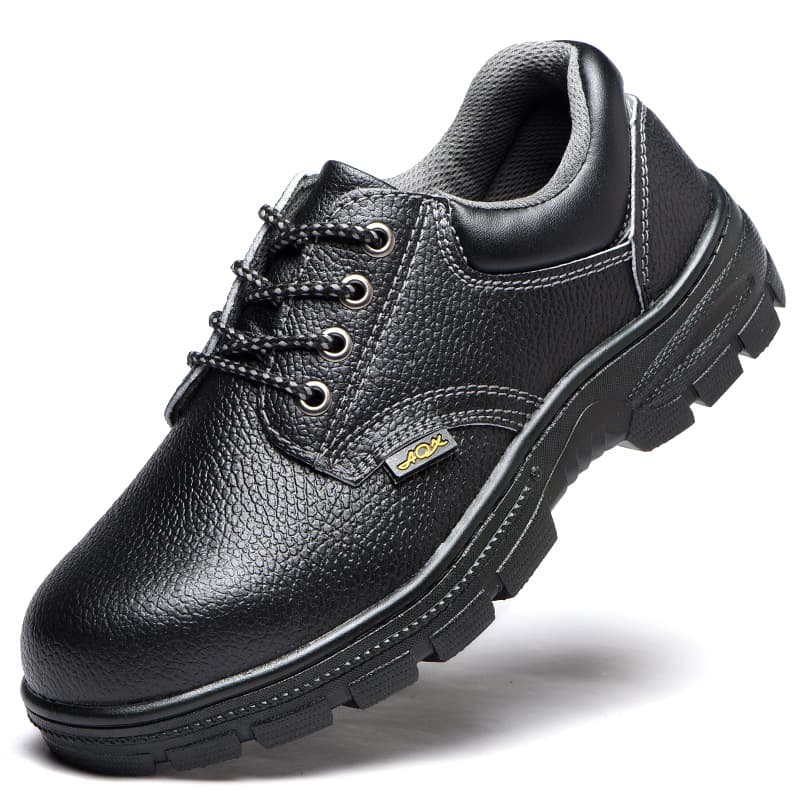 Men's Safety Shoes Steel Toe and Puncture-Resistant Thick Cowhide Leather Anti-Slip Wear-Resistant Work Shoes Factory Direct Wholesale