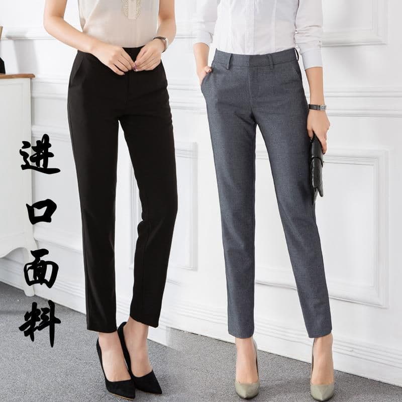 Professional suit trousers for women, Korean style small-leg pants for commuting 2026 spring thin black women's trousers for work and casual cigarette pipe trousers