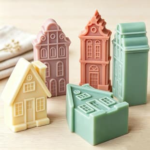 Christmas House Silicone Candle Mold, DIY Craft Plaster Resin Mold, Christmas Gift