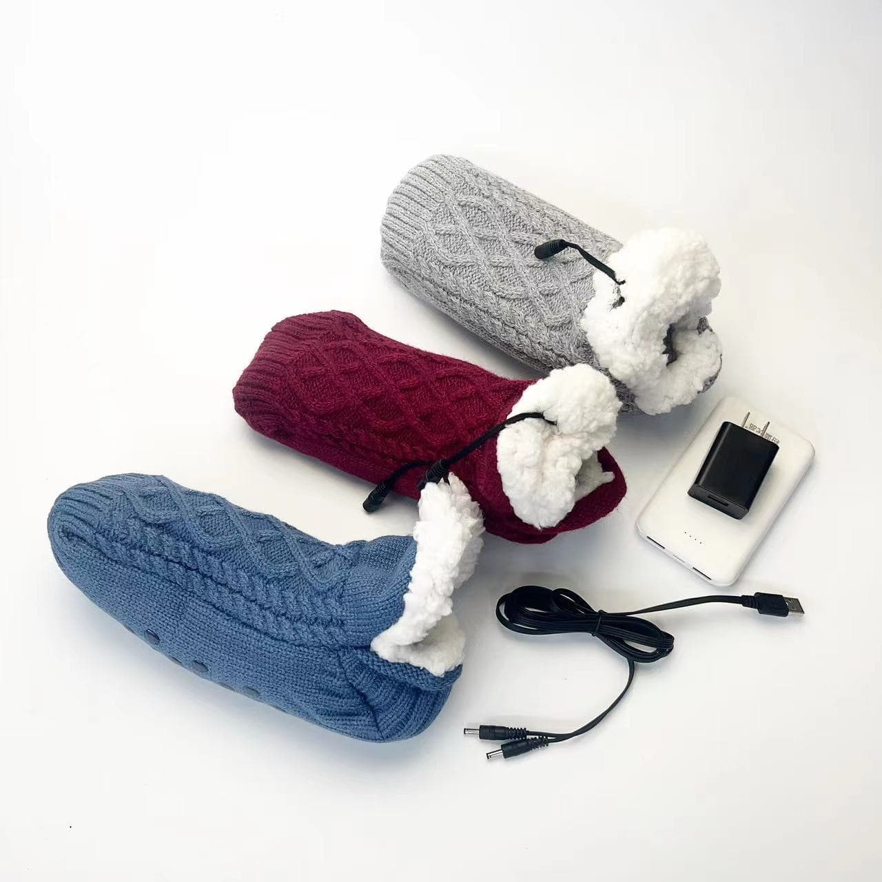USB Heated Foot Warmers, Home Electric Thermal Floor Socks for Winter Indoor Foot Protection, Direct Supply of Christmas Stockings