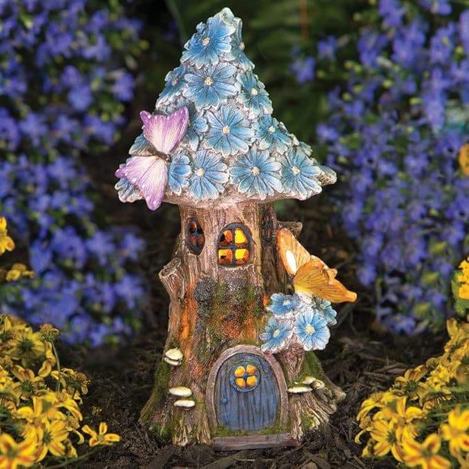 Huafangzi Solar Statue Resin Craft Garden Light Decoration Micro Landscape Ornament CE Certified Waterproof