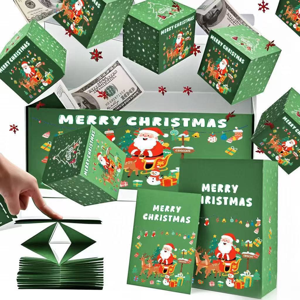 2025 Cross-Border New Product Christmas Surprise Jumping Box Set Birthday Creative Gift Folding Bouncy Gift Box