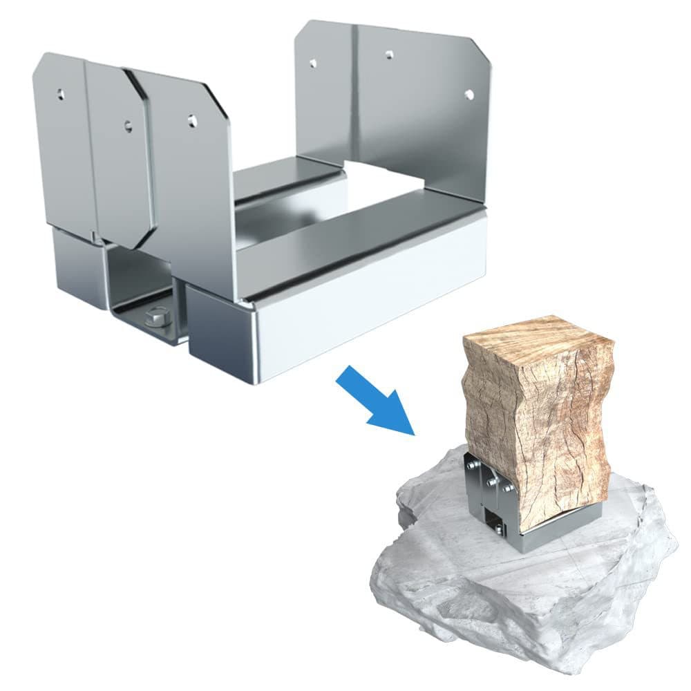 10 4x4 Galvanized Steel Post Bases Adjustable Concrete Anchors Deck Post Brackets