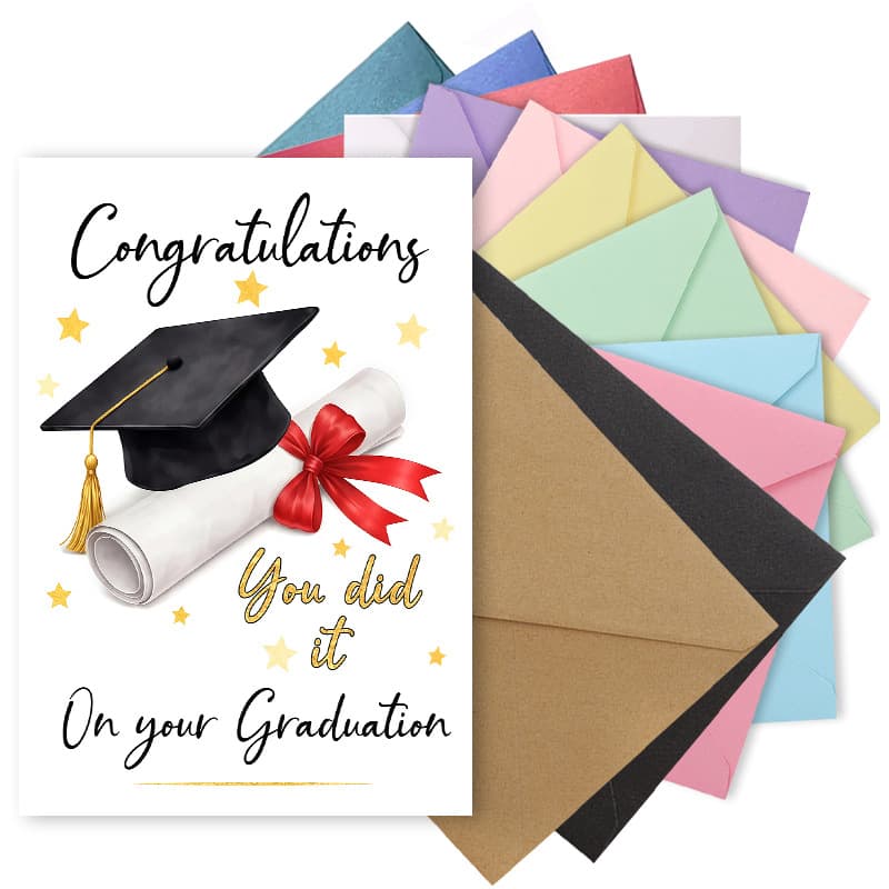 Cross-border New Product 2026 Graduation Greeting Card with Envelope, Fun Graduation Card for Friends and Classmates, Graduation Gift