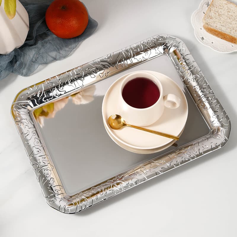 Wholesale Rectangular Plastic PP Tray for Guest Room Tea, Bathroom Storage, Snack Plate, and Hotel Side Dish Tray