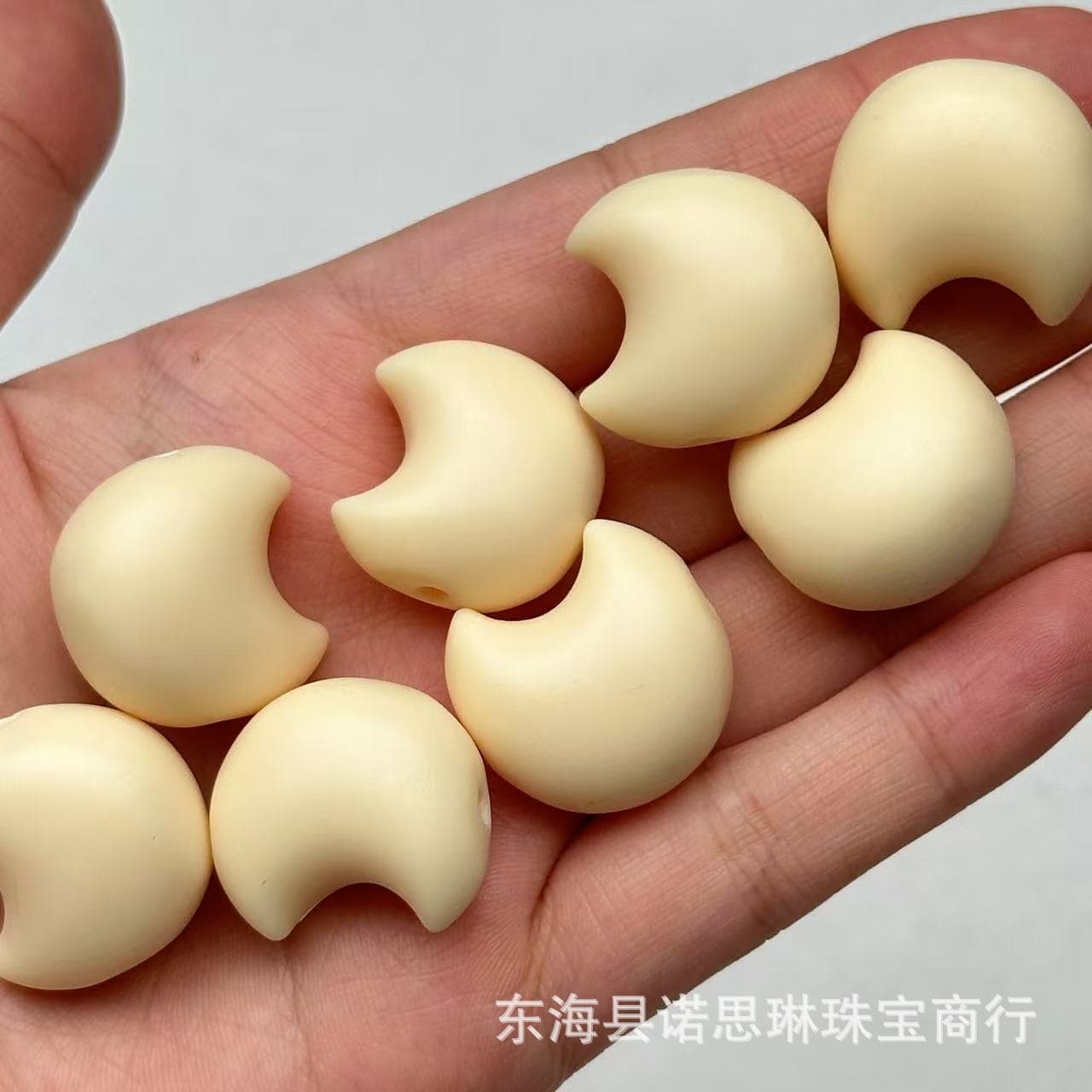 Ivory Nut Moon Through-Hole DIY Cultural Play Buddhist Bead Accessories Ornaments Spacer Beads Bracelet Handmade Braiding Bracelet