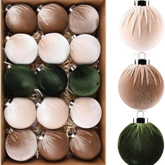 Manufacturer Stock 8cm Shatterproof Plastic Fabric-Wrapped Balls Christmas Decor Hanging Ornaments Bulk Inventory
