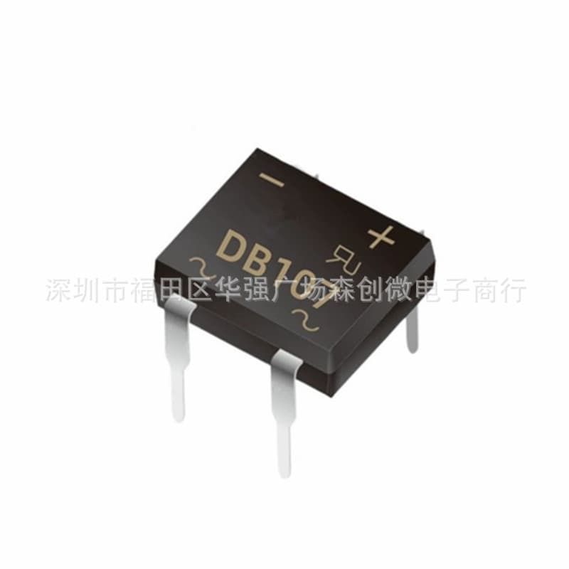 DB107 through-hole bridge rectifier, DB107 bridge stack, DIP-4, 1A 1000V, manufacturer direct sales, large quantity at competitive prices