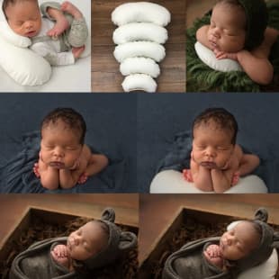 New Photography Props 5-Piece Newborn Photography Prop Professional Posing Crescent Pillow Photography Positioner