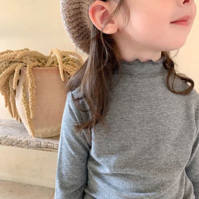 Girls' Base Layer Baby Turtleneck Dralon Children's Autumn/Winter Outerwear Toddlers Korean Style Long Sleeve T-Shirt