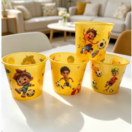 New high-end cross-border cute cartoon commercial popcorn plastic cup, French fries, popcorn bucket, convenient for home use
