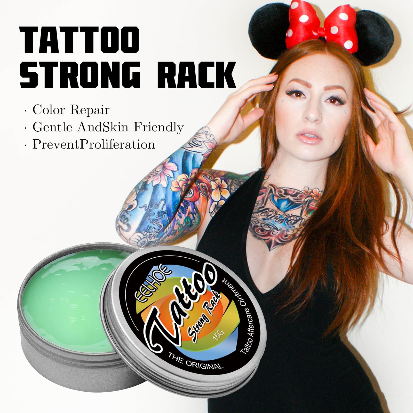 EELHOE Tattoo Repair Cream for Gentle Cleansing, Moisturizing, and Fading Tattoo Marks