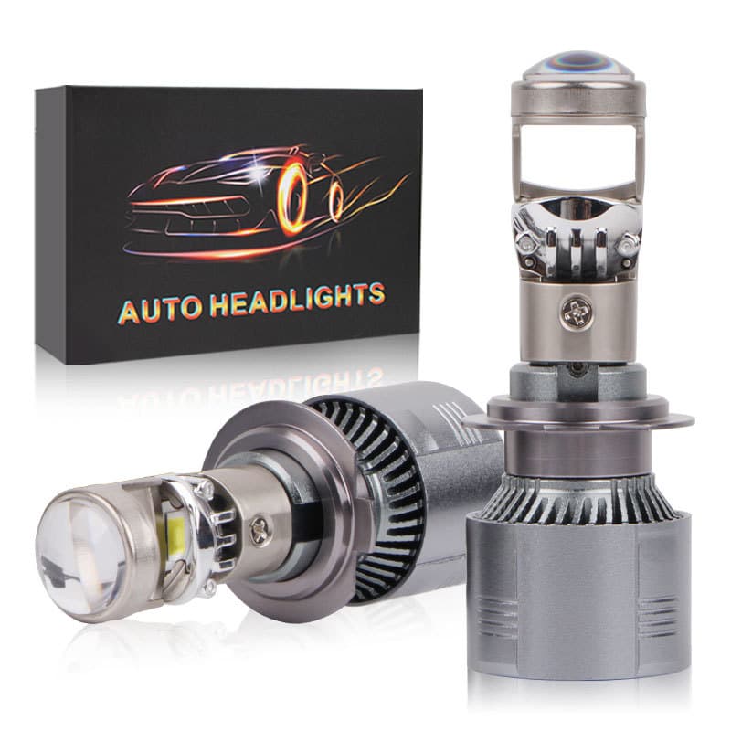 H7 Lens Headlight Low Beam Cutoff Line Car LED Super Bright Headlight H11 Bulb 9005 Laser Front Light Modification