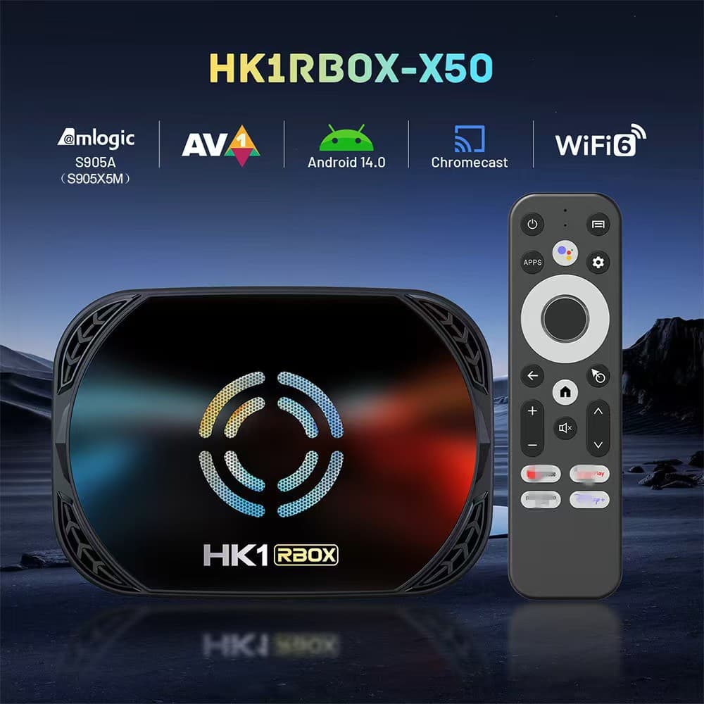 HK1RBOX X50 TV Box S905X5M Android 14 4GB/64GB Gigabit 4K HD TVBOX