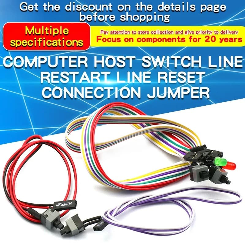 1PCS Slim Compute Motherboard Power Cable Original On/Off/Re