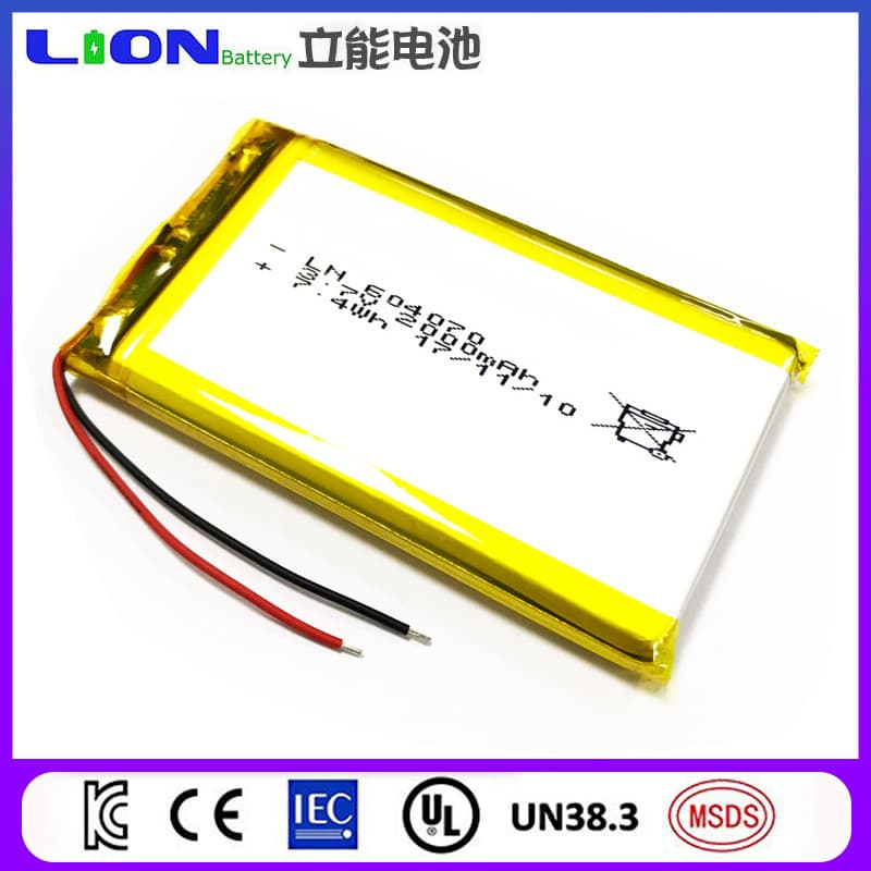 Direct Supply 2000mAh Polymer Lithium Battery 604070 Model Smart Access Control Advertising Machine Durable 3.7V Battery