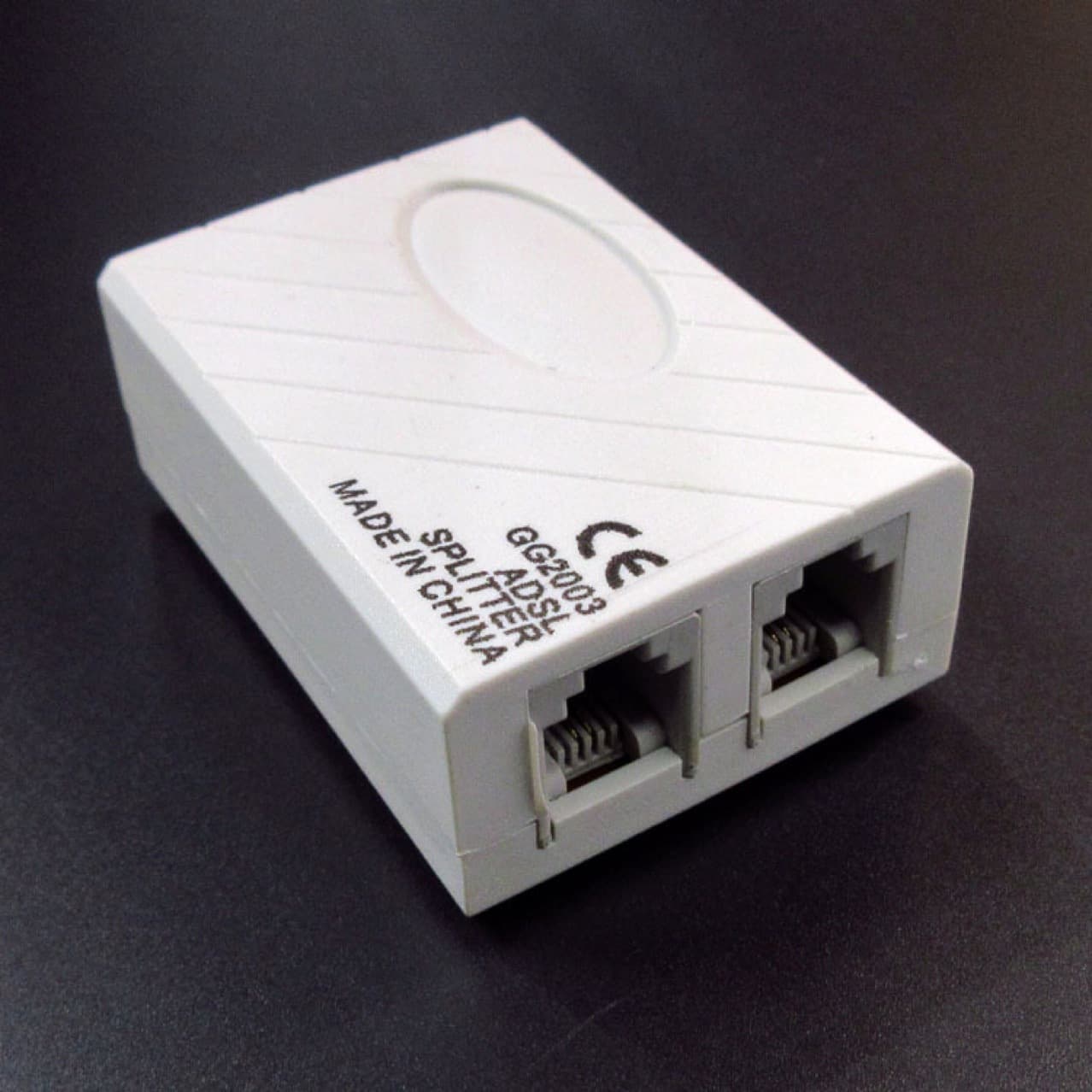 ADSL voice splitter, signal splitter, 1-to-2 frequency splitter, splitter, telephone junction box, fax machine.