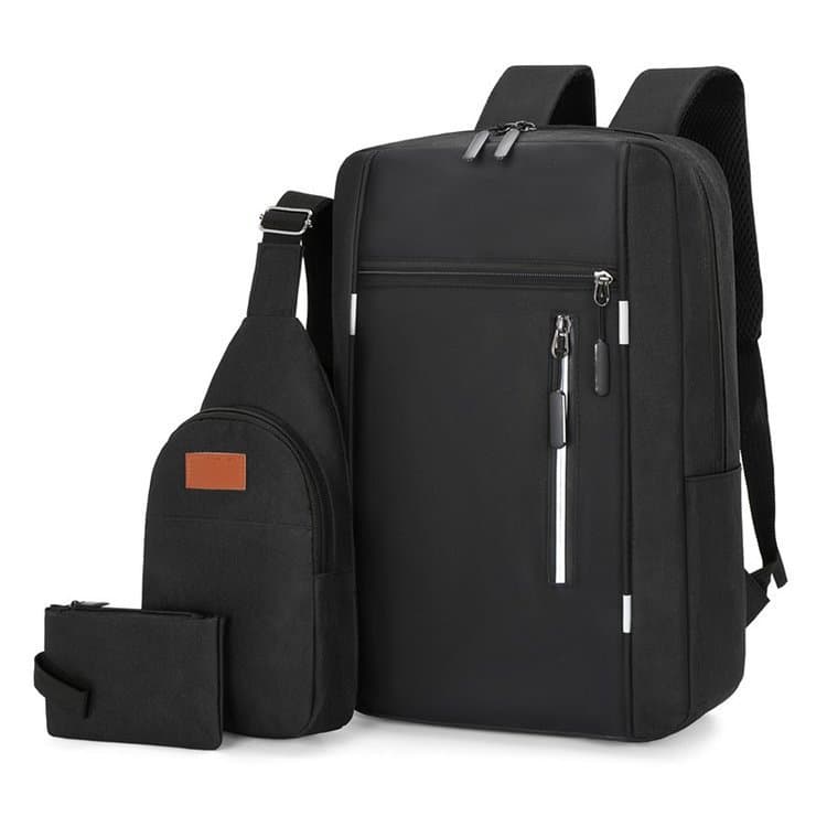 Cross-border Backpack Multi-functional Men's Laptop Backpack 3-Piece Set Large Capacity Business Backpack