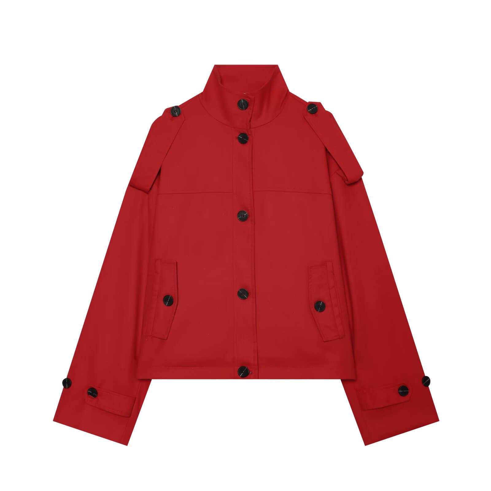 ZA Cross-border Women's Fashion Bestseller 2026 Summer New European and American Style Stand Collar Button Front Jacket Trench Coat