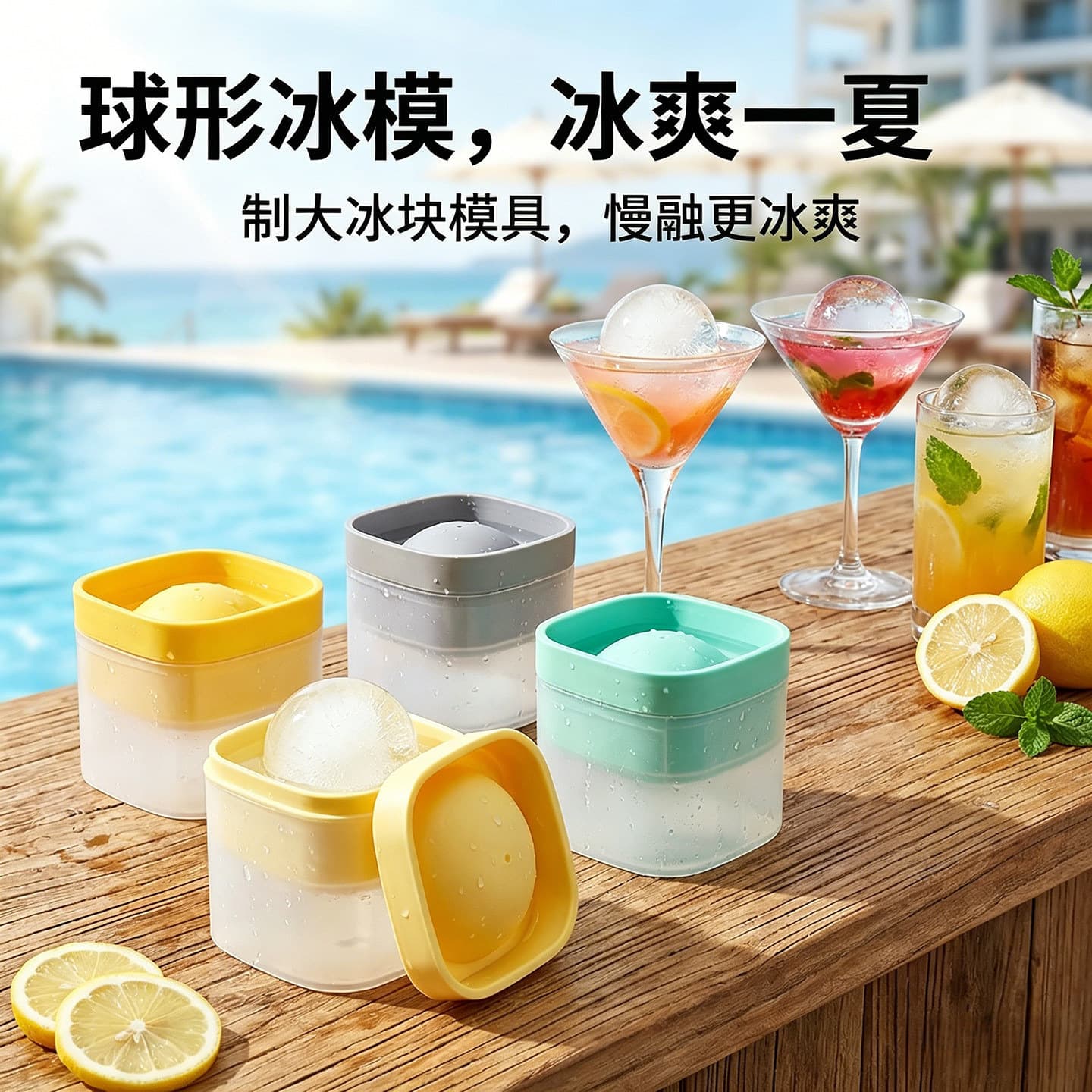 Food grade large ice ball mold ice making artifact whiskey household frozen ice cube spherical large silicone round ice tray