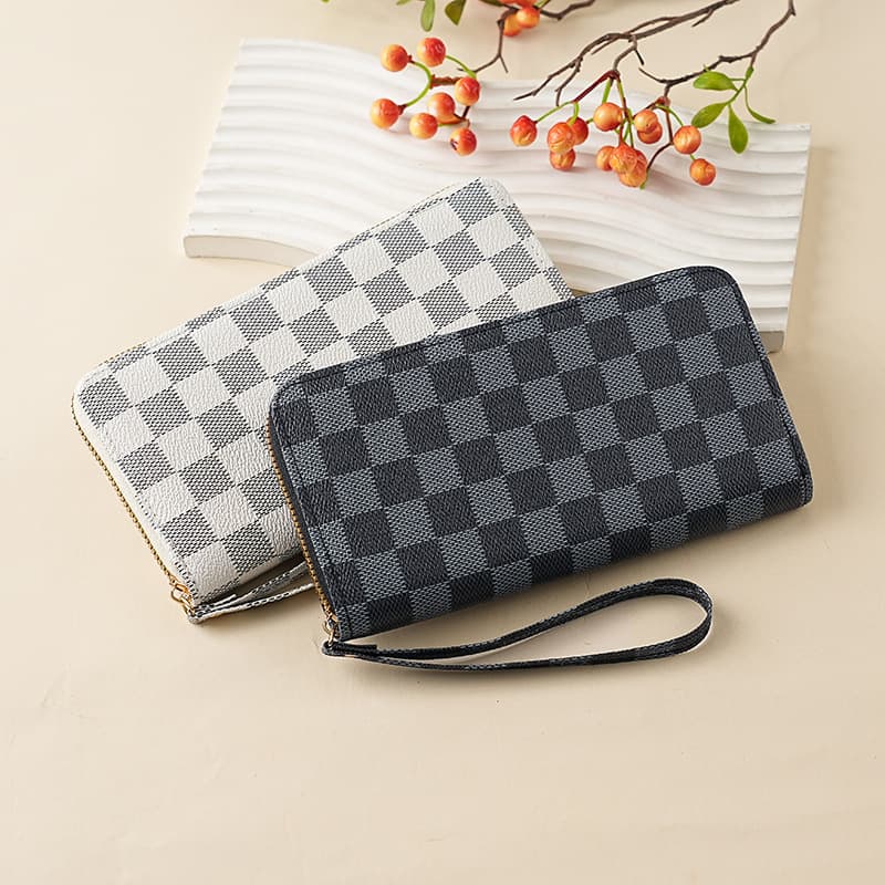 Cross-Border Trade Source Wallet, European and American Style Long Zipper Wallet, Bill Clip, Unisex Wallet