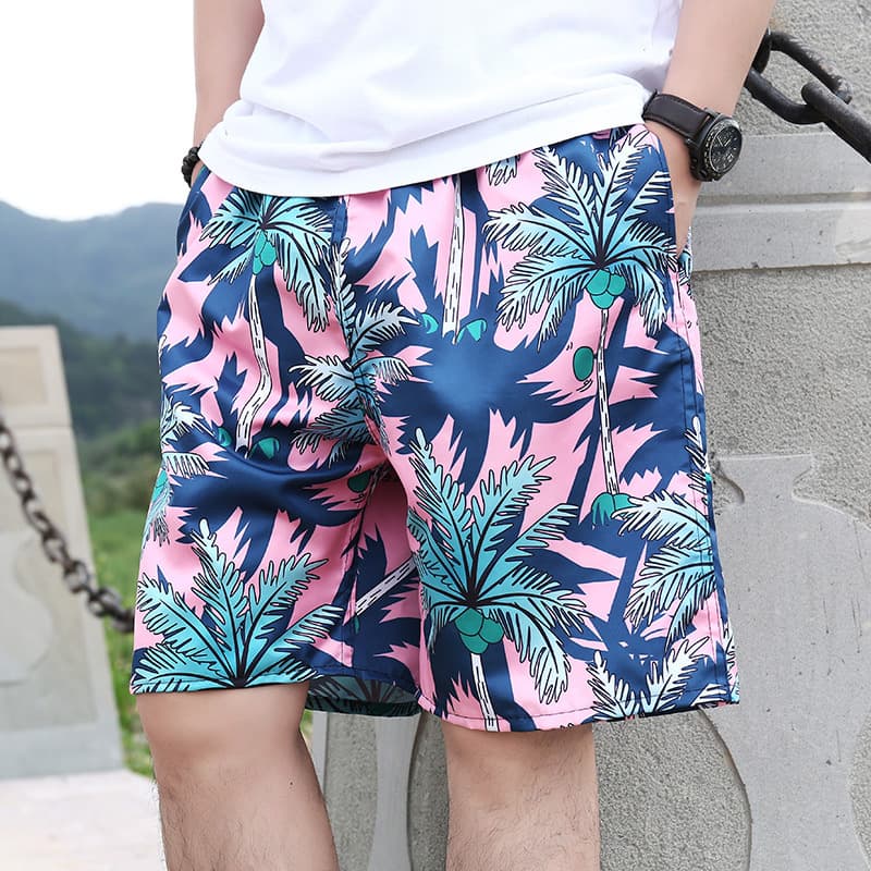 Men's Large Size Quick-Dry Loose Beach Shorts, 5-Inch Inseam Casual Sports Shorts, Amazon Bestseller
