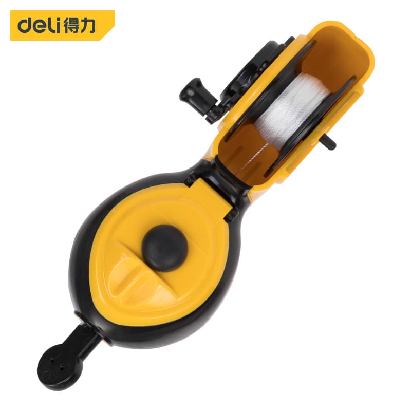 Deli Hand-roll Portable Ink Line Reel, Multi-functional Marking Tool for Woodworking Decoration with Auto-line Feature
